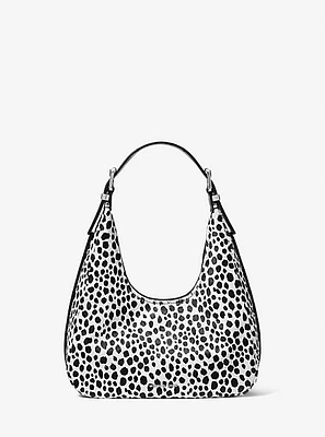 Nolita Small Cheetah Print Calf Hair Hobo Shoulder Bag