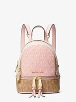 Rhea Mini Color-Block Logo Backpack