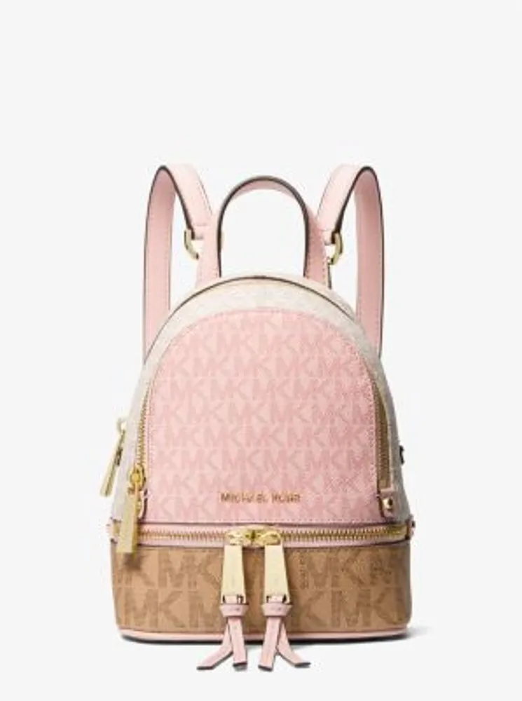 Rhea Mini Color-Block Logo Backpack