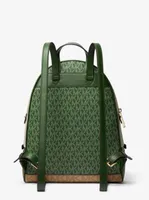 Rhea Medium Color-Block Logo Backpack