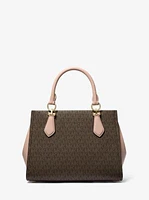 Marilyn Medium Logo Stripe Satchel