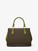 Marilyn Medium Logo Stripe Satchel