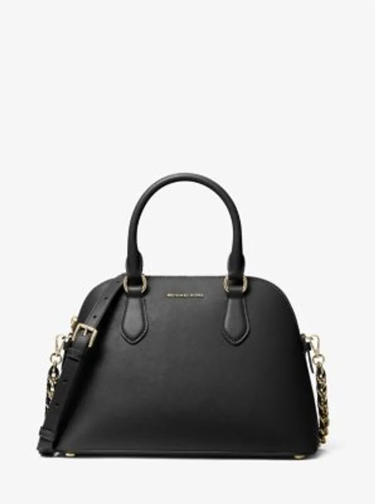 Veronica Medium Saffiano Leather Dome Satchel