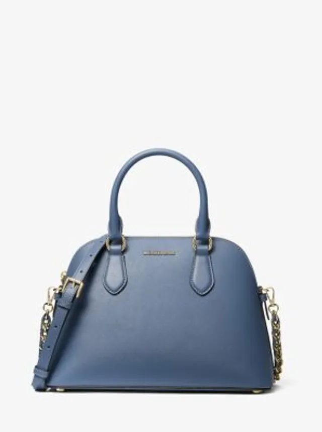 Michael Kors Veronica Medium Leather Dome Satchel - Macy's