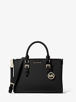 Sally Medium 2-in-1 Saffiano Leather and Logo Satchel