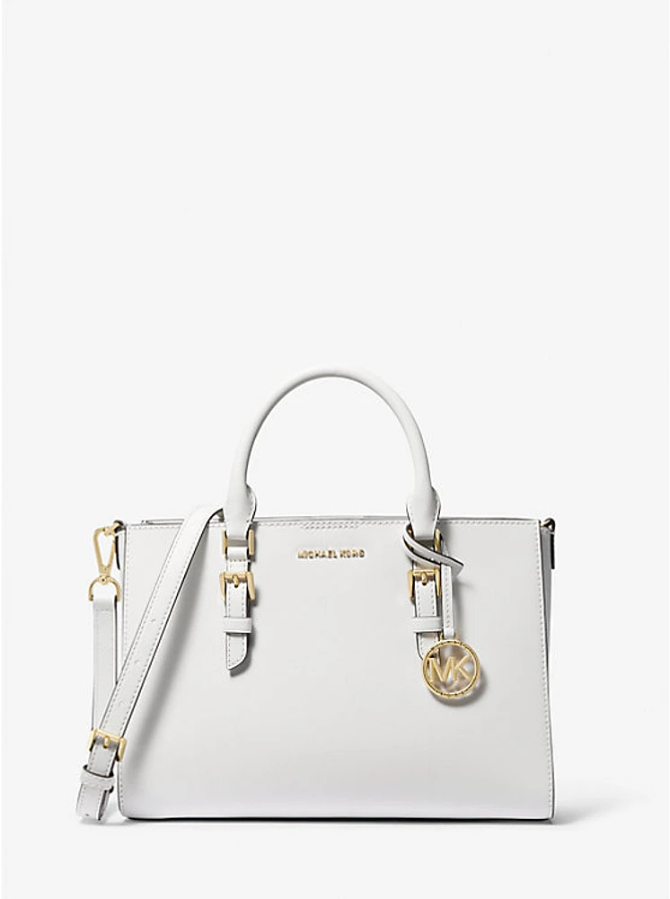 Sally Medium 2-in-1 Saffiano Leather and Logo Satchel
