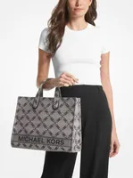 Gigi Large Empire Logo Jacquard Tote Bag