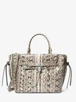 Hamilton Legacy Large Snakeskin Belted Satchel