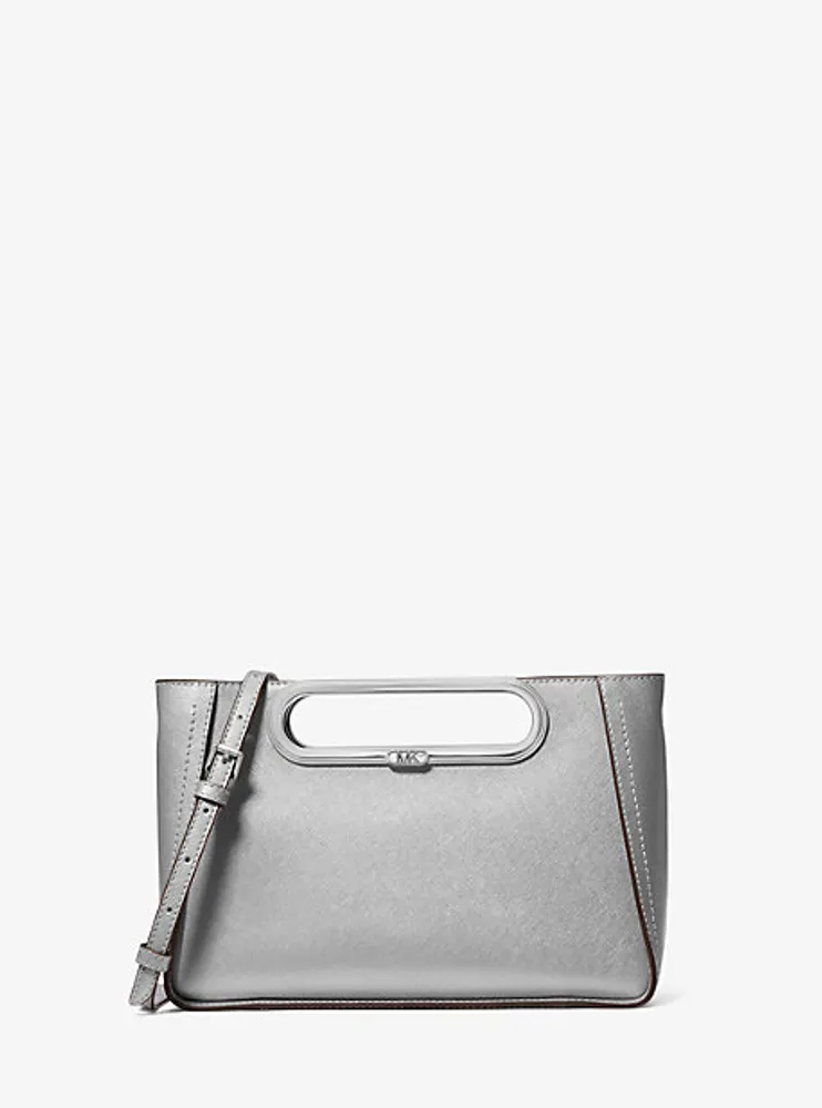 Chelsea Large Metallic Saffiano Leather Convertible Crossbody Bag