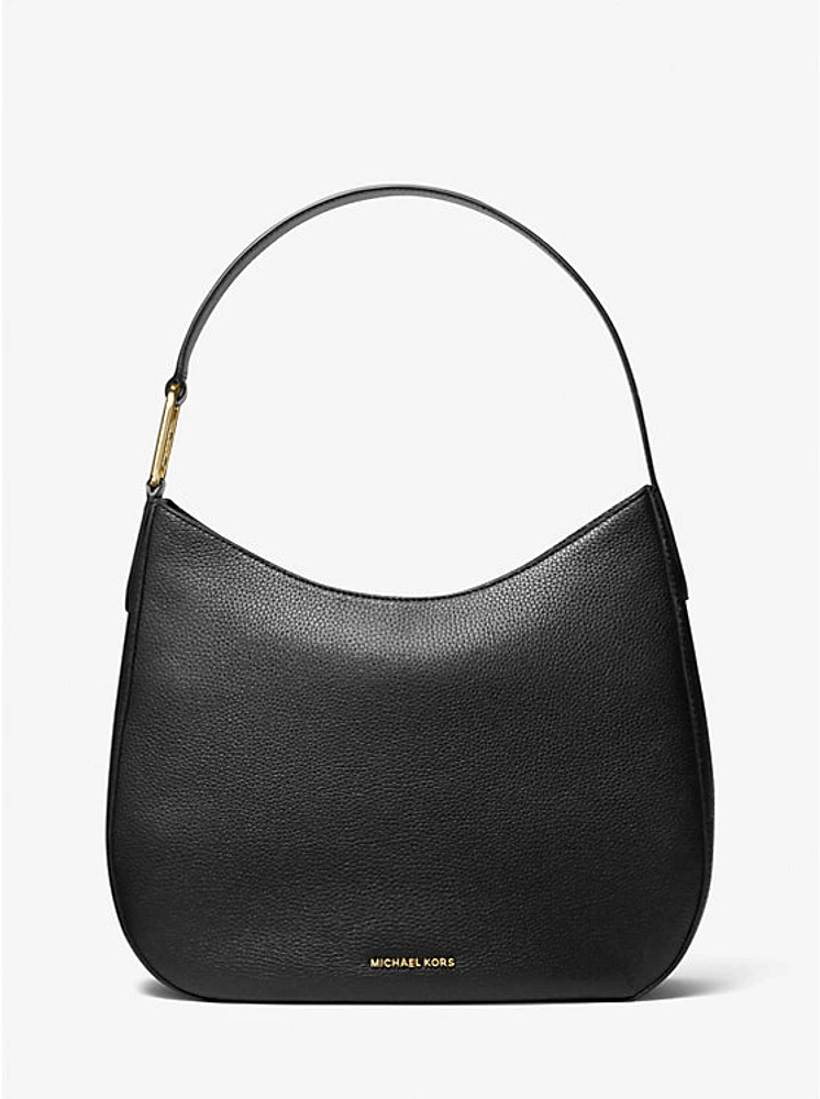 Kensington Large Pebbled Leather Hobo Shoulder Bag