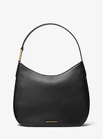 Kensington Large Pebbled Leather Hobo Shoulder Bag