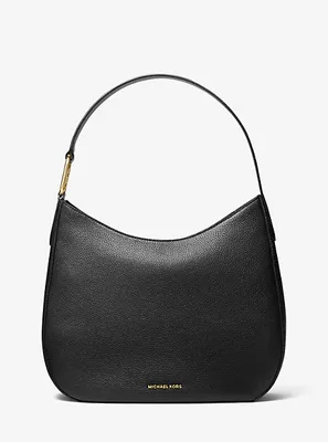 Kensington Large Pebbled Leather Hobo Shoulder Bag