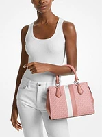 Marilyn Medium Signature Logo Stripe Satchel