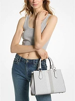 Marilyn Medium Signature Logo Stripe Satchel