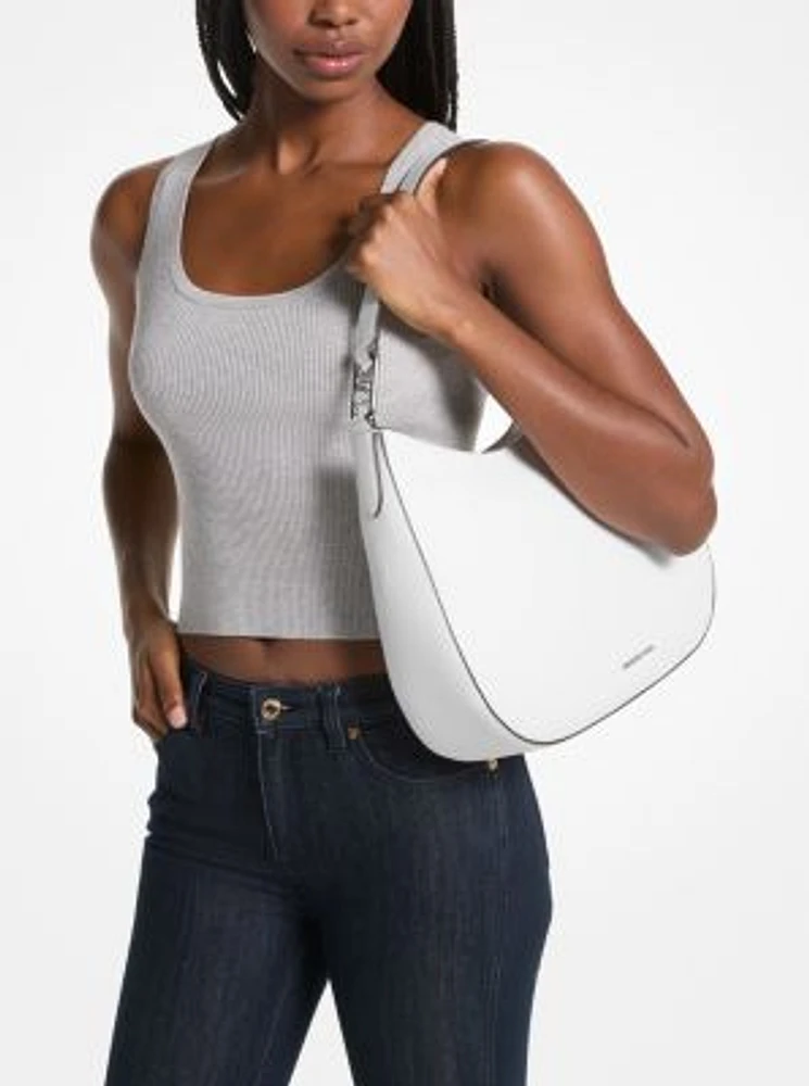 Kensington Large Pebbled Leather Hobo Shoulder Bag