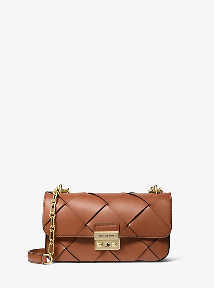 Tribeca Small Woven Leather Shoulder Bag