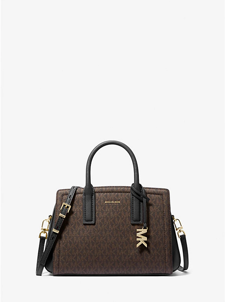 Bolso satchel Laila pequeño con logotipo exclusivo