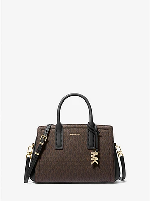 Bolso satchel Laila pequeño con logotipo exclusivo