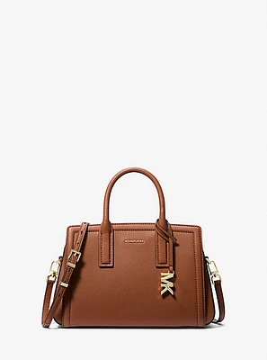 Laila Small Pebbled Leather Satchel