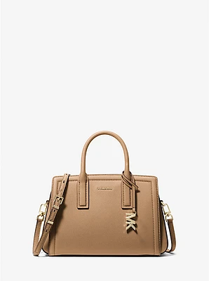 Laila Small Pebbled Leather Satchel