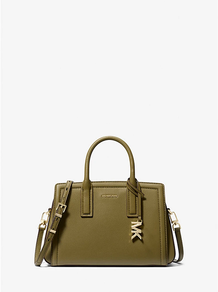 Laila Small Pebbled Leather Satchel