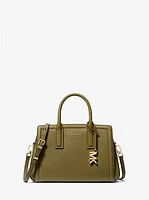 Laila Small Pebbled Leather Satchel