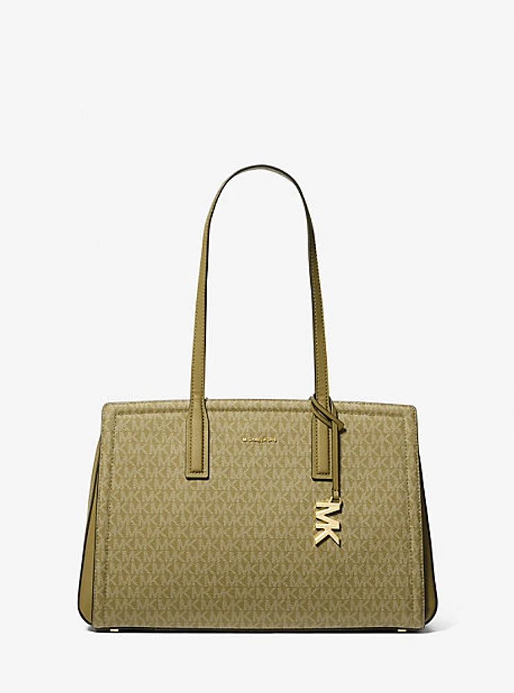 Laila Medium Signature Logo Tote Bag