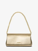 Carmine Medium Metallic Pebbled Leather Pochette