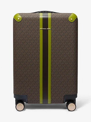 Striped Signature Logo Suitcase