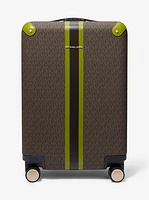 Striped Signature Logo Suitcase
