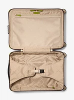 Striped Signature Logo Suitcase