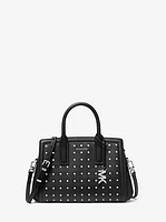 Laila Small Studded Leather Satchel