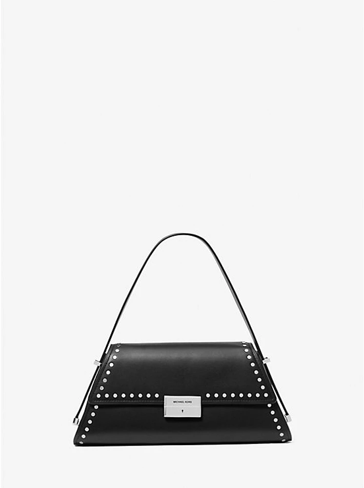 Ludlow Medium Studded Leather Shoulder Bag