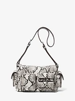 Dakota Medium Snake Embossed Leather Shoulder Bag