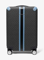Striped Signature Logo Suitcase