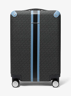 Striped Signature Logo Suitcase