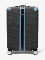 Striped Signature Logo Suitcase