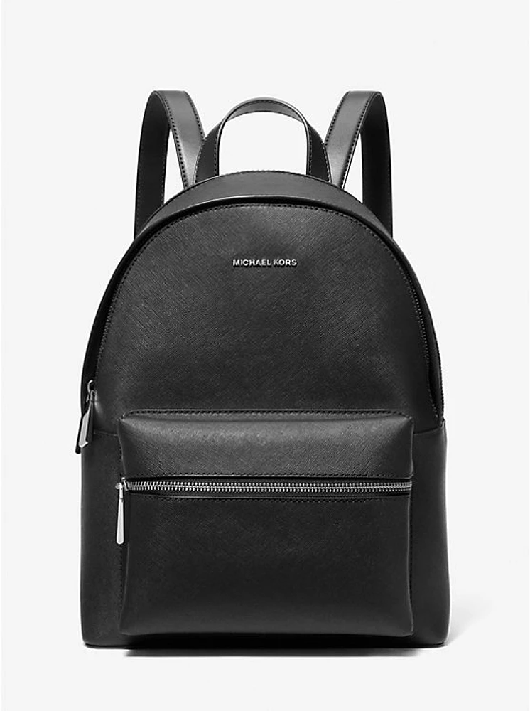 Mochila Sally mediana 2 en 1 de piel saffiano