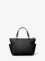 Sullivan Small Saffiano Leather Top-Zip Tote Bag