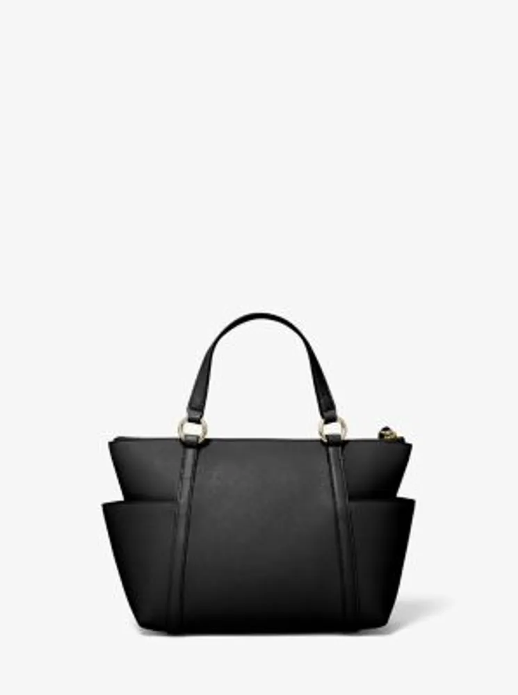 Sullivan Small Saffiano Leather Top-Zip Tote Bag