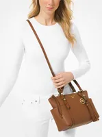 Sullivan Small Saffiano Leather Top-Zip Tote Bag