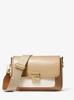 Bradshaw Medium Color-Block Leather Messenger Bag