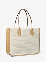 Heidi Large Stripe Signature Logo Tote Bag