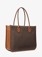 Heidi Large Stripe Signature Logo Tote Bag