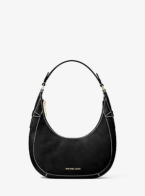 Preston Small Suede Crescent Shoulder Bag