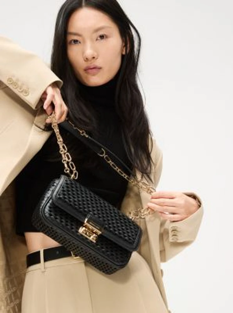 Tribeca Small Hand-Woven Leather Shoulder Bag