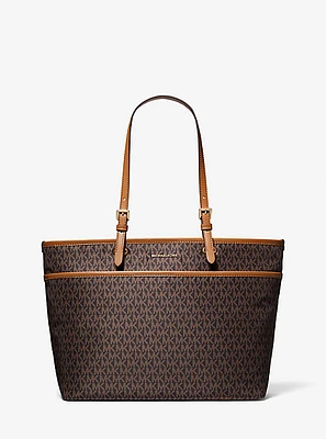 Winston Large Signature Logo Print Woven Pocket Tote Bag