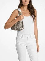 Nolita Snake Embossed Leather Hobo Shoulder Bag
