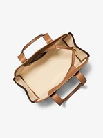 Romee Large Signature Logo and Leather Tote Bag