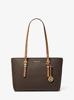 Quinn Signature Logo and Leather Tote Bag